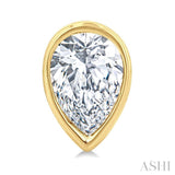 1/5 Ctw Petite Bezel Set Pear Cut Diamond Fashion Stud Earrings in 10K Yellow Gold