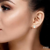 1/5 Ctw Petite Bezel Set Pear Cut Diamond Fashion Stud Earrings in 10K Yellow Gold