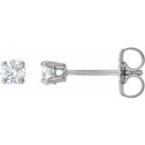 Platinum 1/6 CTW Natural Diamond Earrings