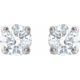 14K White Gold 1/6 CTW Natural Diamond Earrings