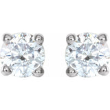 14K White Gold 3/8 CTW Natural Diamond  Earrings