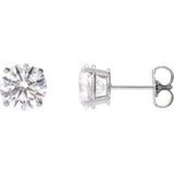 14K White Gold 2 1/2 CTW Lab-Grown Diamond Earrings