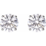 14K White Gold 2 1/2 CTW Lab-Grown Diamond Earrings