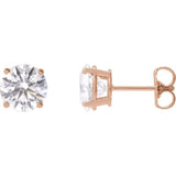 14K Rose Gold 2  1/2 CTW Lab-Grown Diamond Earrings