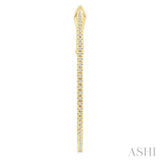 1/2 Ctw Inside & Outside Round Cut Diamond Hoop Earrings in 14K Yellow Gold