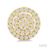 1/5 Ctw Double Halo Round Shape Petite Round Cut Diamond Fashion Stud Earrings in 10K Yellow Gold
