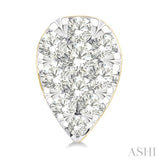 1/6 Ctw Lovebright Petite Pear Shape Round Cut Diamond Fashion Stud Earrings in 10K Yellow Gold