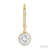 4 MM White Topaz and 1/5 Ctw Round Cut Diamond Semi-Precious Fashion Hoop Earrings in 14K Yellow and White Gold